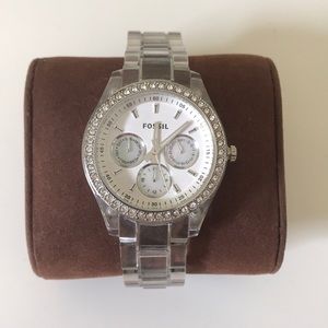 Fossil Clear Ceramic Watch